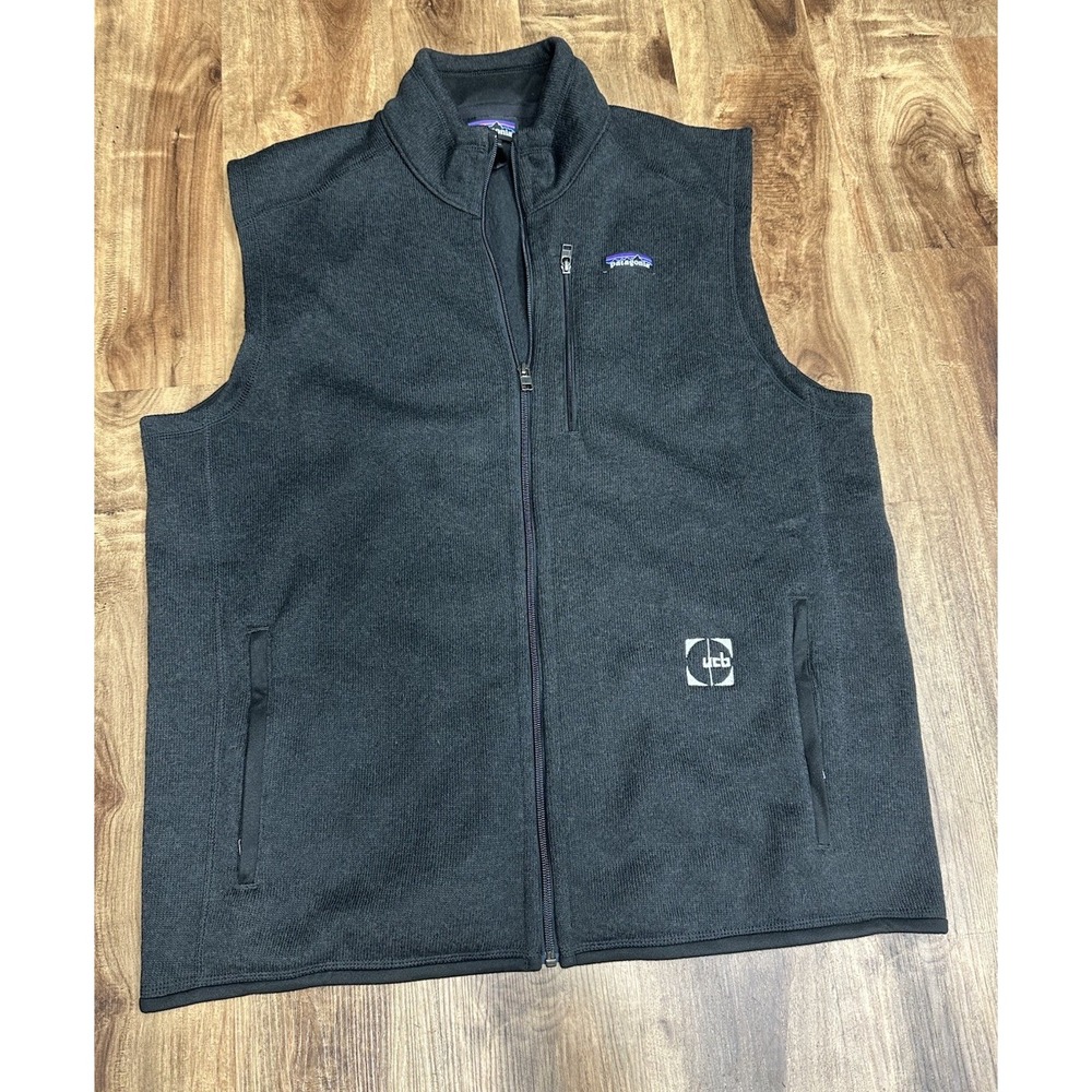 Patagonia Better Sweater Vest Black Sz XL Men's Full Zip Fleece